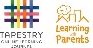 Tapestry Online Learning Journal and Learning with Parents logos